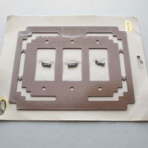 Lazart Triple Rocker Switch plate Southwestern Rust NIP
